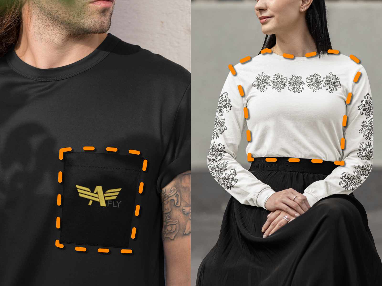 Haft na torbie i worku na plecy